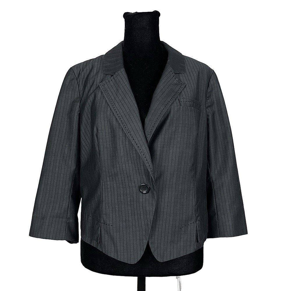 BDG‎ Urban Outfitters Cropped Gray Pinstriped Blazer - Women’s L